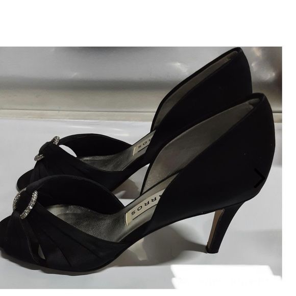 Caparros Black Rhinestone Heels 6 1/2 - Picture 7 of 12